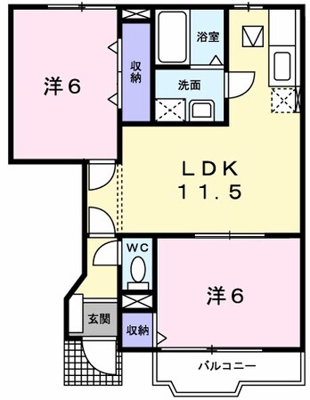 エバーグリーン　Ａの物件間取画像